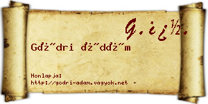 Gödri Ádám névjegykártya